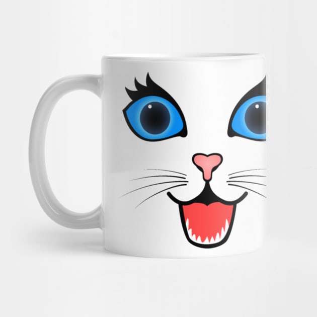 Happy Surprised Cat Face by AlmiranWhite